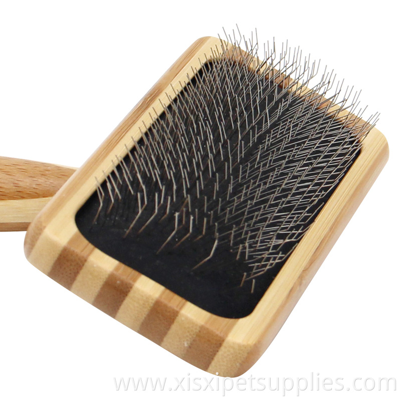Factory Wholesale Bamboo Wood Pet Cat Dog Hair Grooming Massage Slicker Brush